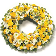 Yellow &amp; White Wreath
