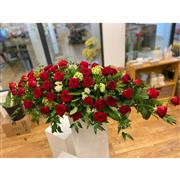 Luxury Red Rose Casket Spray